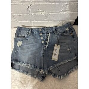 Just Usa Women's Distressed Jean Shorts Size Large Brand‎ New